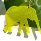Elephant Necklaces/Earrings Set  | Pink Sparkle Resin Elephant |