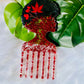 Afro Head Puff Pick | Resin Pick | Cute Pick | Dried Flowers