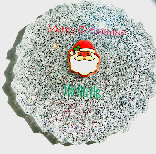 Santa Claus Coasters | Holiday Coasters | Black Santa Coasters | African American Santa Coaster Set |  Set Of Four Coasters