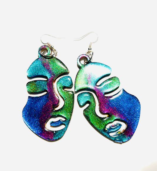 Face Abstract Lightweight Earrings| Picasso Style | Gift For Her | Statement Earrings | Handmade Abstract Face Earrings