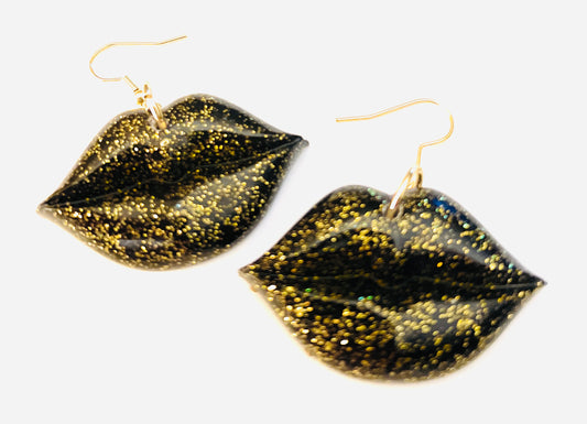 Lip Dangle Glitter Earrings| Gift For Her|